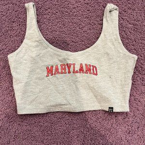 Hype and Vice University of Maryland Cropped Tank Top